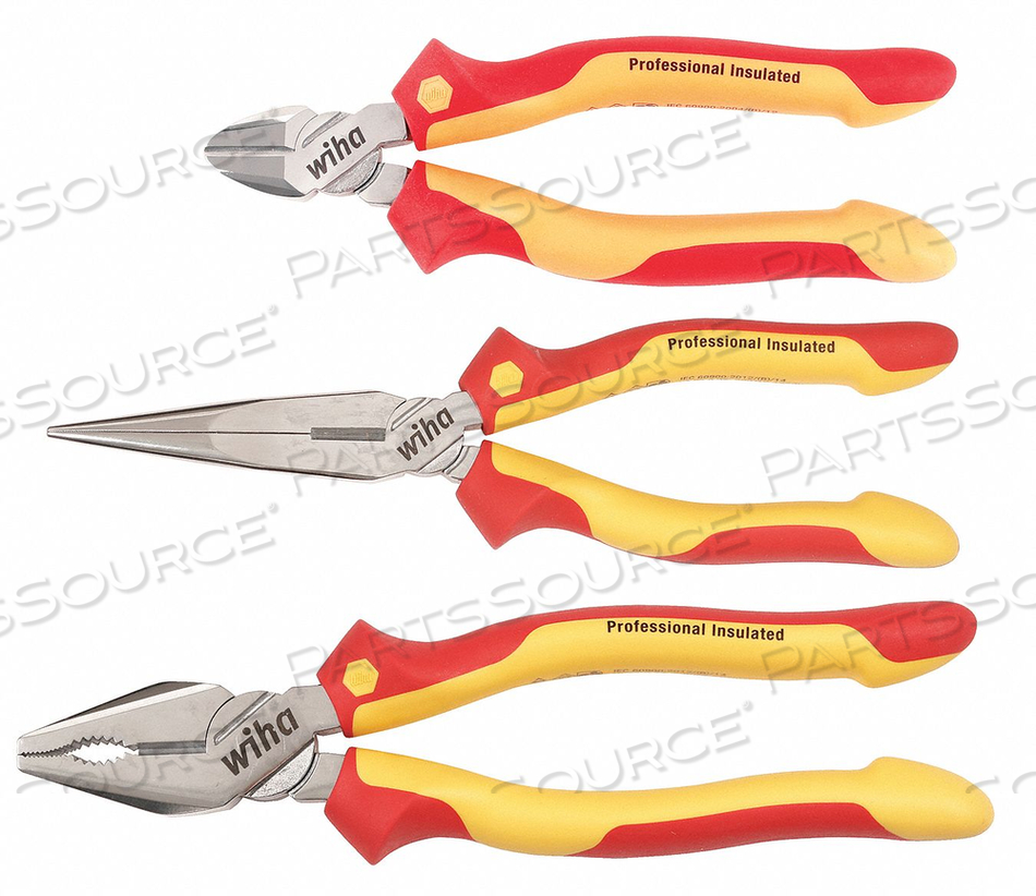 3 PIECE INSULATED PLIERS AND CUTTERS SET by Wiha Tools