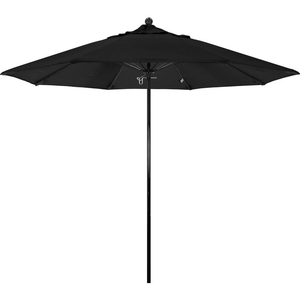 CALIFORNIA UMBRELLA 9' PATIO UMBRELLA - BLACK - BLACK POLE - OCEANSIDE SERIES by March Products Inc