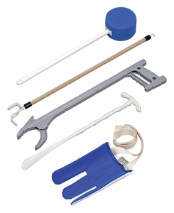 DRESSING AID KIT BLUE PLASTIC/METAL by HealthSmart (Briggs Healthcare/MABIS)
