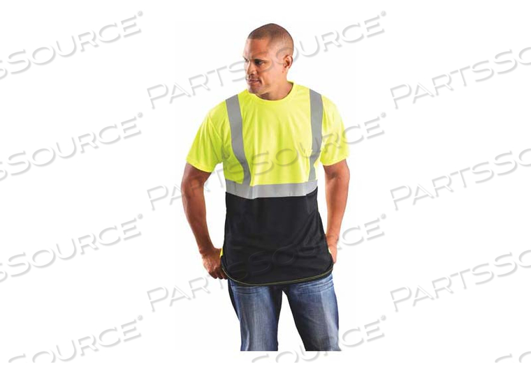 SHORT SLEEVE T-SHIRT MEN CLASS 2 YLW 2XL by Occunomix