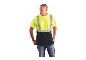 SHORT SLEEVE T-SHIRT MEN CLASS 2 YLW 2XL by Occunomix SHORT SLEEVE T-SHIRT MEN CLASS 2 YLW 2XL by Occunomix