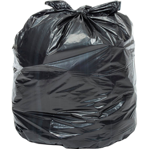 MEDIUM DUTY BLACK TRASH BAGS - 12 TO 16 GAL, 0.6 MIL, 500 BAGS/CASE by Napco Bag And Film