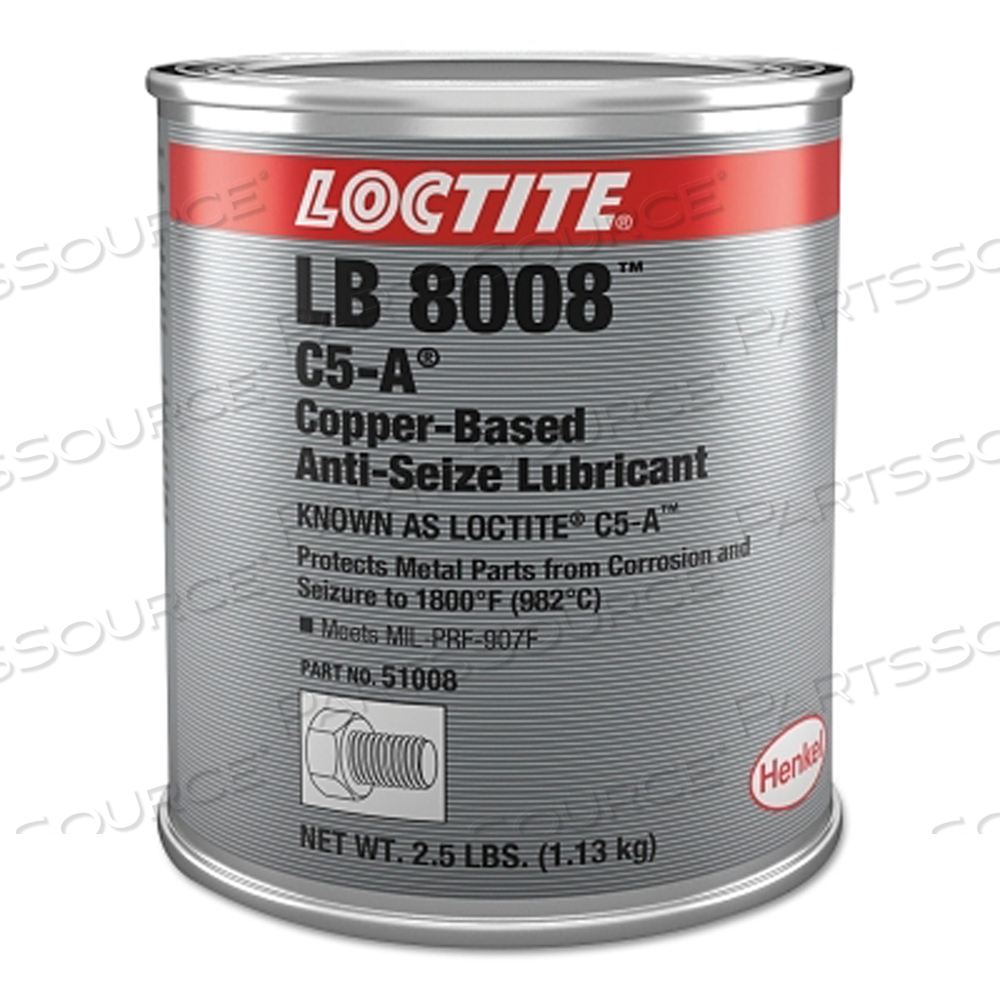 LB 8008 C5-A COPPER BASED ANTI-SEIZE LUBRICANT, 2-1/2 LB CAN by Loctite Brand LB 8008 C5-A COPPER BASED ANTI-SEIZE LUBRICANT, 2-1/2 LB CAN by Loctite Brand