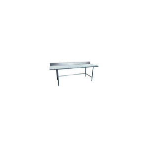 EQUIPMENT WORK TABLE - POLY TOP AND 6" BACKSPLASH 72"W X 36"D by Winholt