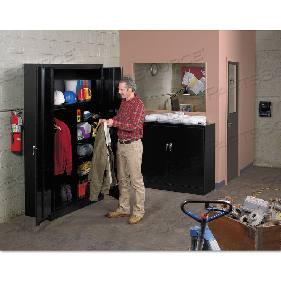 ASSEMBLED JUMBO STEEL STORAGE CABINET, 48W X 24D X 78H, PUTTY by Tennsco Corp.