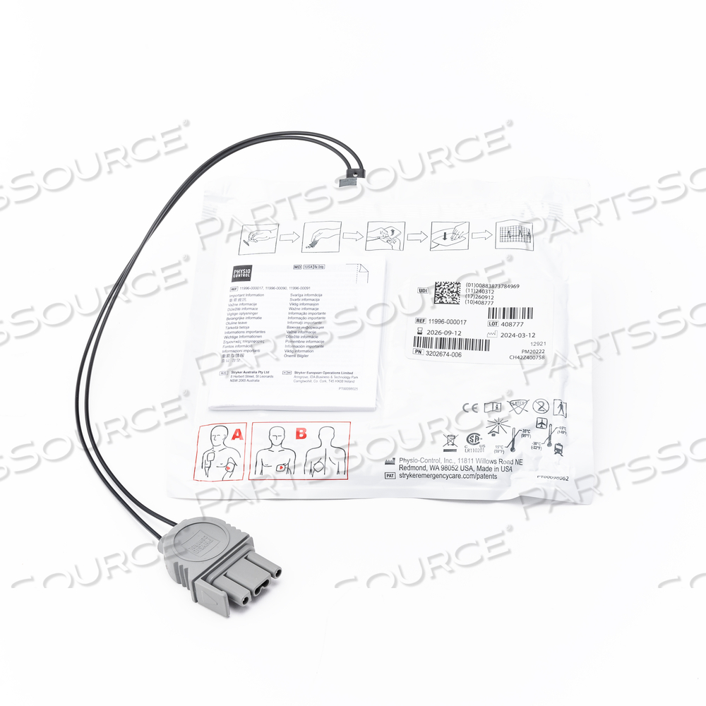 EDGE SYSTEM ELECTRODES WITH QUICK-COMBO CONNECTOR AND REDI-PAK PRECONNECT SYSTEM by Physio-Control EDGE SYSTEM ELECTRODES WITH QUICK-COMBO CONNECTOR AND REDI-PAK PRECONNECT SYSTEM by Physio-Control