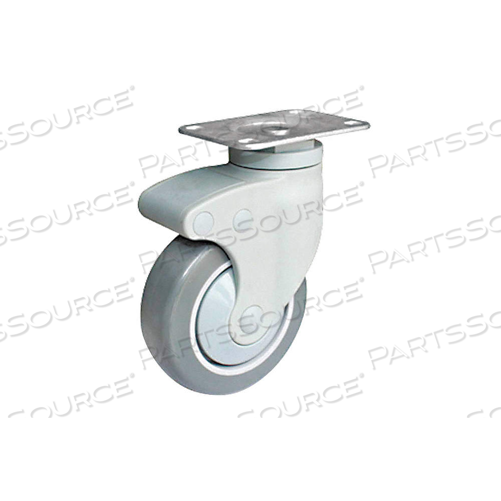 HIGH-PERFORMANCE MEDICAL PLATE CASTER, 3 IN WHEEL DIA., 165 LB, 4 7/8 IN MOUNTING HT by Approved Vendor HIGH-PERFORMANCE MEDICAL PLATE CASTER, 3 IN WHEEL DIA., 165 LB, 4 7/8 IN MOUNTING HT by Approved Vendor