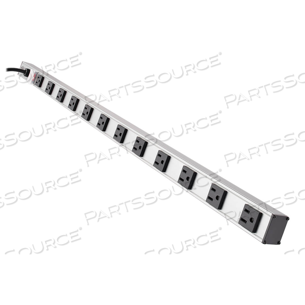 VERTICAL POWER STRIP, 12 OUTLETS, 15 FT CORD, SILVER by Tripp Lite