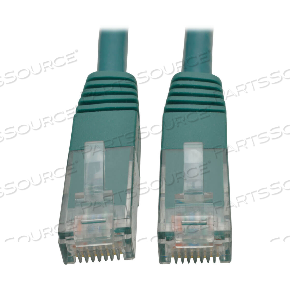 CAT6 GIGABIT MOLDED (UTP) ETHERNET CABLE (RJ45 M/M), POE, GREEN, 1 FT. by Tripp Lite