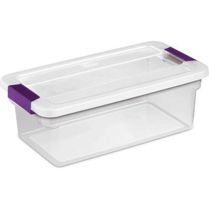 CLEARVIEW STORAGE BOX WITH LATCHED LID - 6 QT. 14-1/8"L X 7-7/8"W X 4-7/8"H by Sterilite