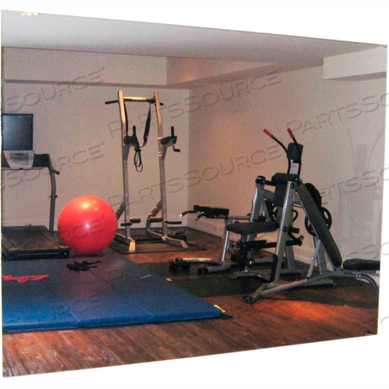 ULTRA-SAFE GLASSLESS MIRROR, WALL MOUNT, VERTICAL, 24"W X 72"H by Fabrication Enterprises