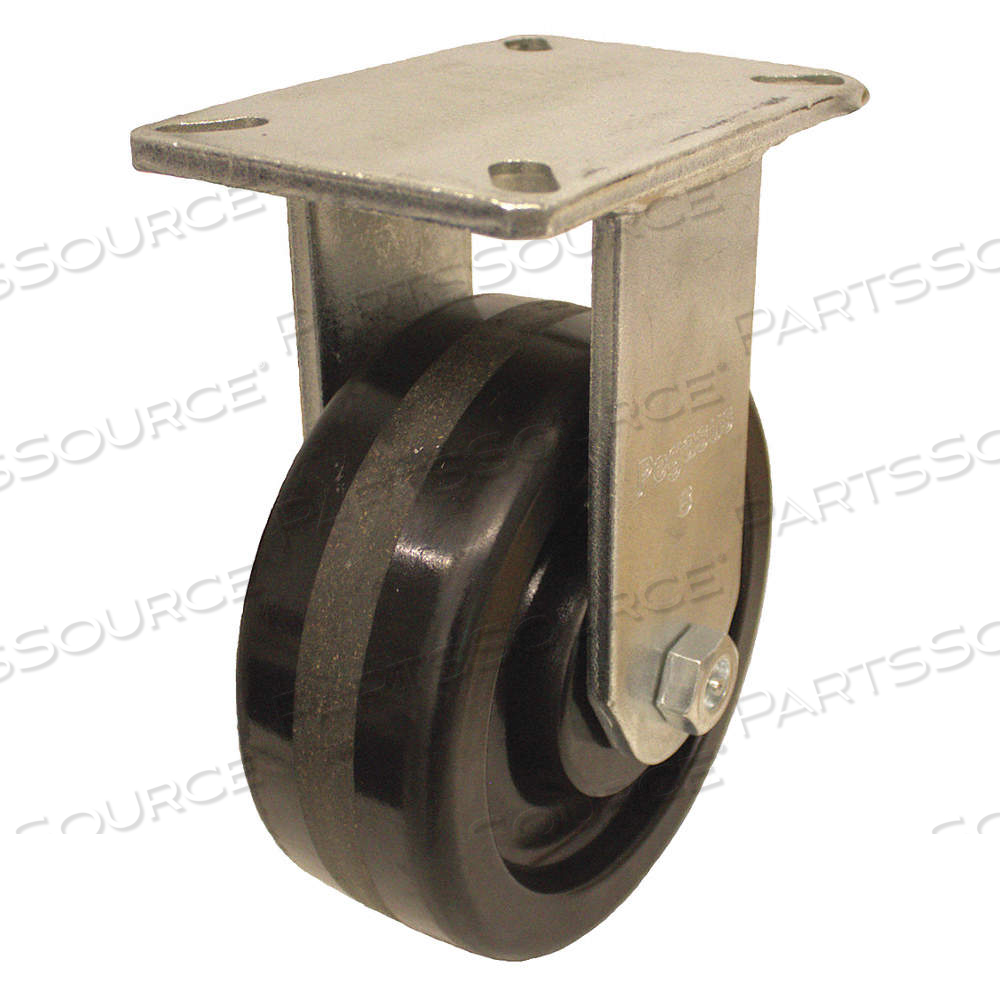 KINGPINLESS PLATE CASTER, 6 IN WHEEL DIA., 2000 LB, 7 1/2 IN MOUNTING HT, PHENOLIC by Approved Vendor