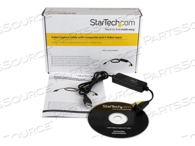 2.8FT USB 2.0 S-VIDEO/COMPOSITE VIDEO CAPTURE CABLE - BLACK by StarTech.com Ltd. 2.8FT USB 2.0 S-VIDEO/COMPOSITE VIDEO CAPTURE CABLE - BLACK by StarTech.com Ltd.