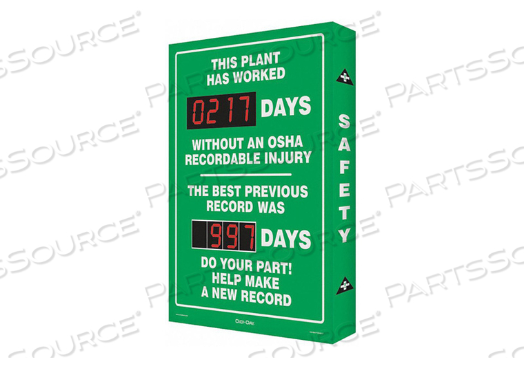 SAFETY RECORD SIGNS 28 X 20 AL ENG by Accuform Manufacturing, Inc. SAFETY RECORD SIGNS 28 X 20 AL ENG by Accuform Manufacturing, Inc.