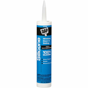 WINDOW, DOOR & SIDING 100% SILICONE RUBBER SEALANT - 9.8 OZ., CLEAR - by DAP Products Inc.