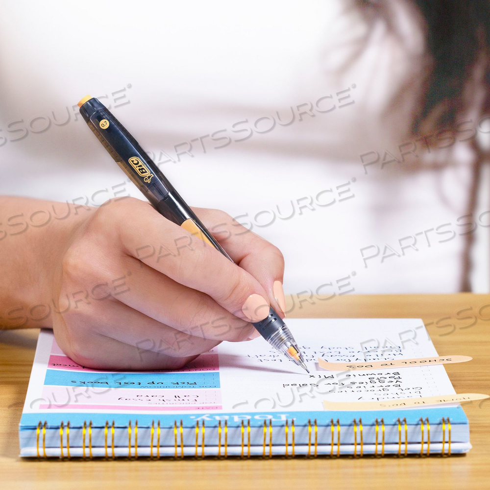 BREAK-RESISTANT MECHANICAL PENCILS WITH ERASERS, 0.7 MM, HB (#2), BLACK LEAD, ASSORTED BARREL COLORS by BIC BREAK-RESISTANT MECHANICAL PENCILS WITH ERASERS, 0.7 MM, HB (#2), BLACK LEAD, ASSORTED BARREL COLORS by BIC