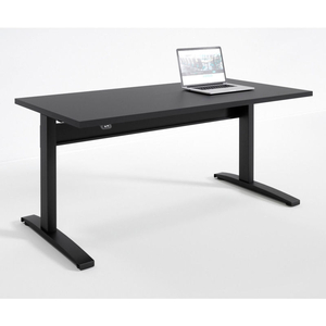 RIGHTANGLE BONITA ELECTRIC HEIGHT ADJUSTABLE DESK 30"X48", BLACK W/BLACK BASE by KA Manufacturing Inc.