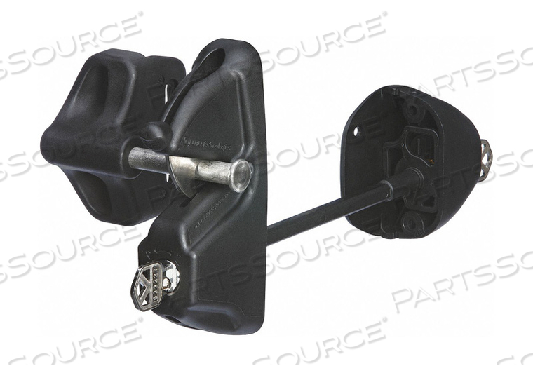 SECURITY GRAVITY GATE LATCH 1.5IN. W BLK by D&D