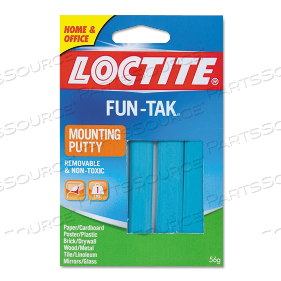 FUN-TAK MOUNTING PUTTY, REPOSITIONABLE AND REUSABLE, 6 STRIPS, 2 OZ by Loctite Brand