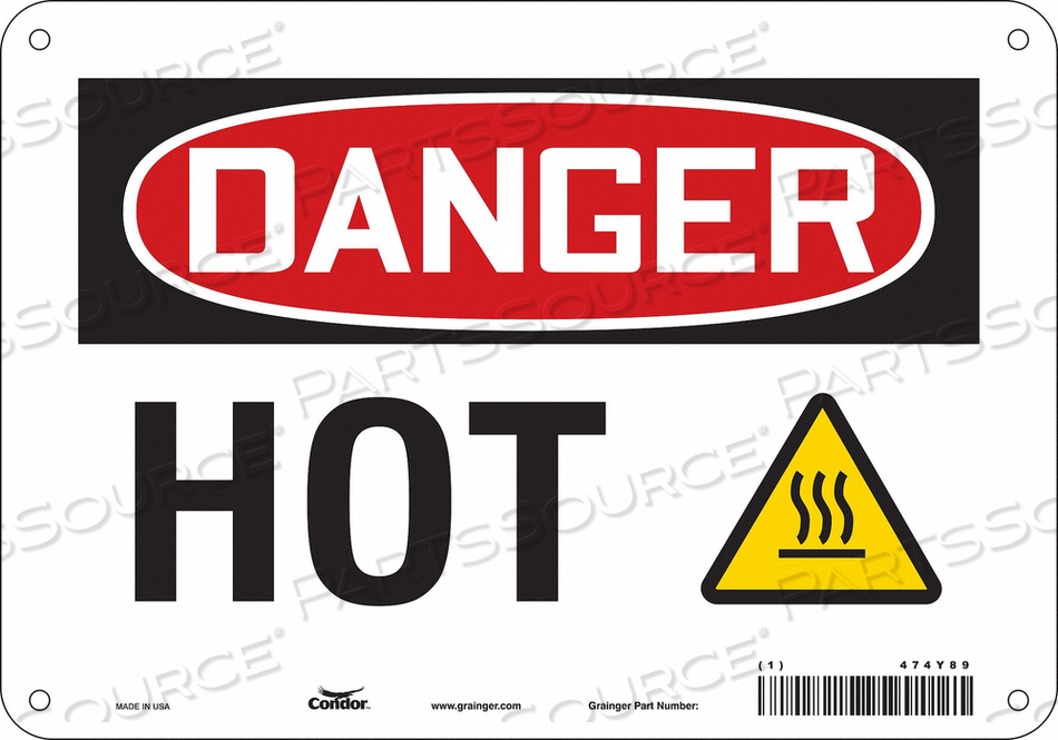 DANGER SIGN 10 W X 7 H 0.060 THICK 