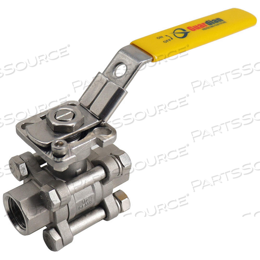 MANUAL TWO-WAY BALL VALVE, 3/4 IN, 316 STAINLESS STEEL, STRAIGHT VALVE BODY, RPTFE by Approved Vendor