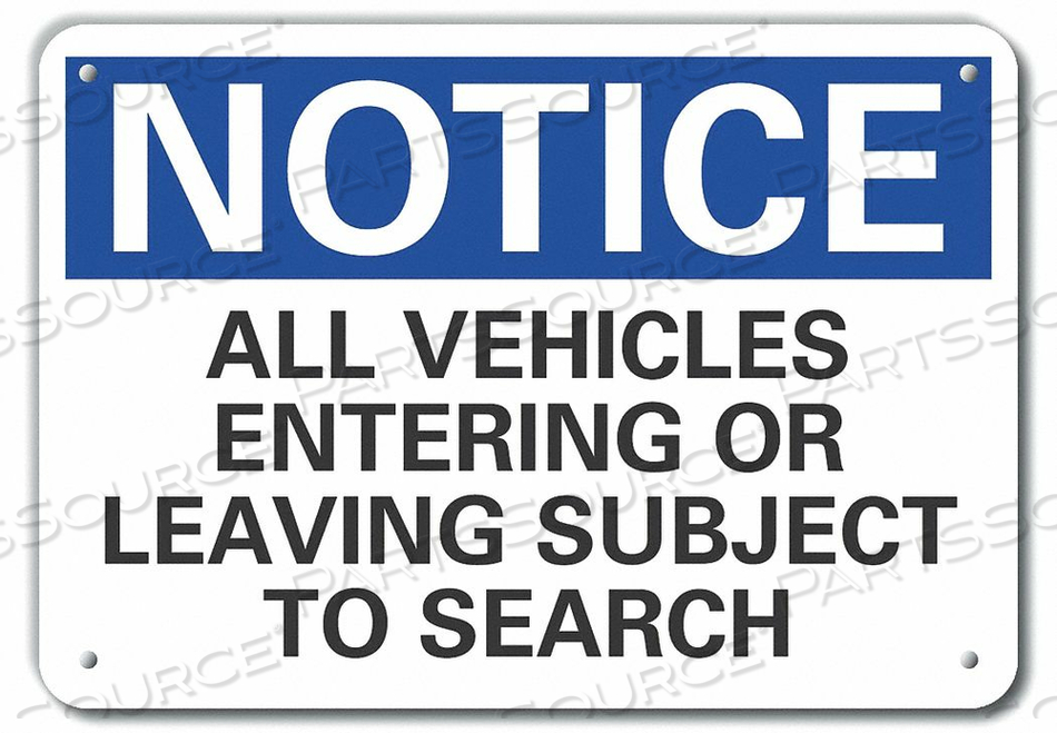 NOTICE SIGN 14 W X 10 H 0.040 THICK by Lyle Signs Inc. NOTICE SIGN 14 W X 10 H 0.040 THICK by Lyle Signs Inc.