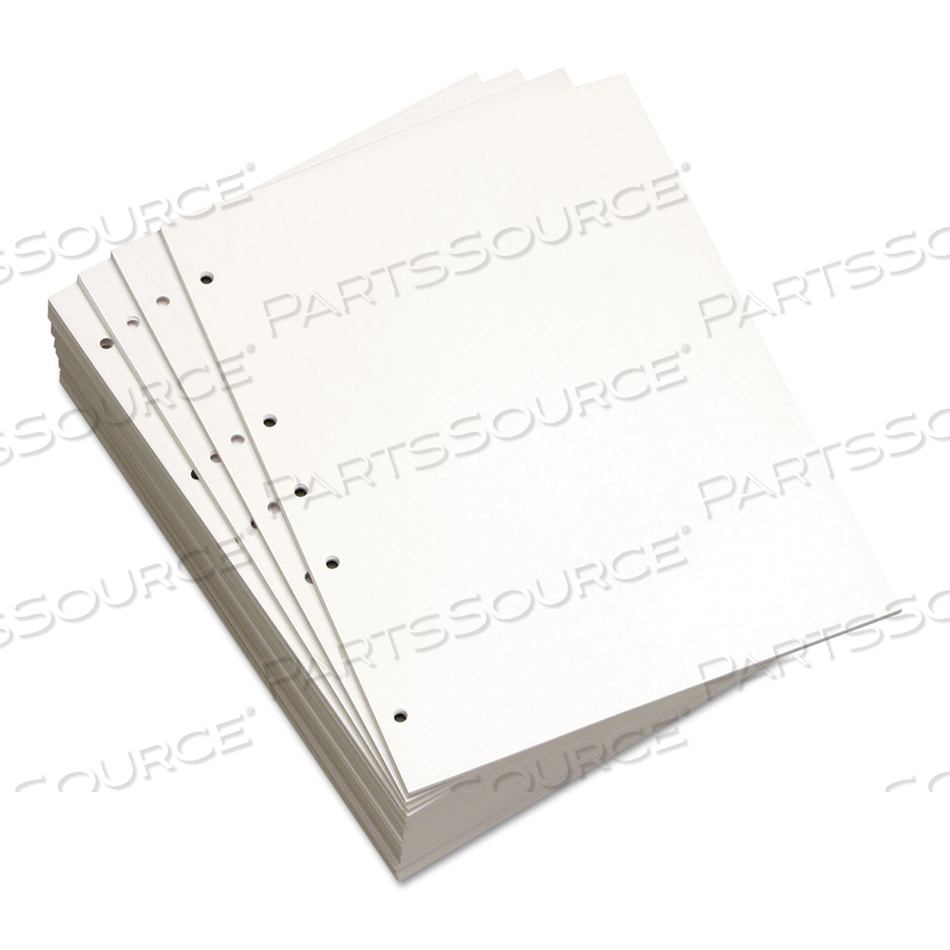 CUSTOM CUT-SHEET COPY PAPER, 92 BRIGHT, 5-HOLE SIDE PUNCHED, 20 LB BOND WEIGHT, 8.5 X 11, WHITE, 500/REAM by Lettermark CUSTOM CUT-SHEET COPY PAPER, 92 BRIGHT, 5-HOLE SIDE PUNCHED, 20 LB BOND WEIGHT, 8.5 X 11, WHITE, 500/REAM by Lettermark