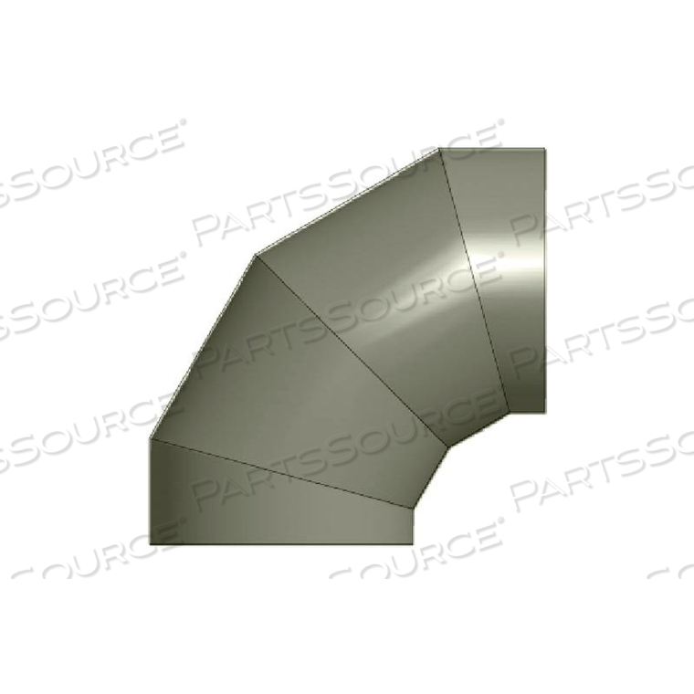 ZIP-A-DUCT 36" DIAMETER 90 GRAY RIGHT HAND ELBOW 