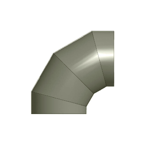 ZIP-A-DUCT 36" DIAMETER 90 GRAY RIGHT HAND ELBOW by Fabricair Inc.