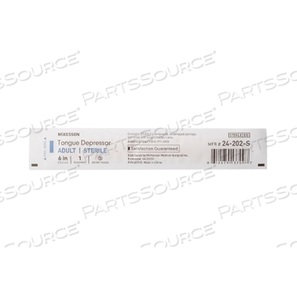 STERILE TONGUE DEPRESSOR, SENIOR (100 PER BOX) by McKesson STERILE TONGUE DEPRESSOR, SENIOR (100 PER BOX) by McKesson