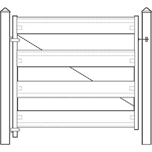 ADJUST-A-GATE II AG24006 RANCH STYLE FENCE GATE FRAME 4 RAIL KIT 72"W X 44"H, WHITE by Jewett Cameron Companies