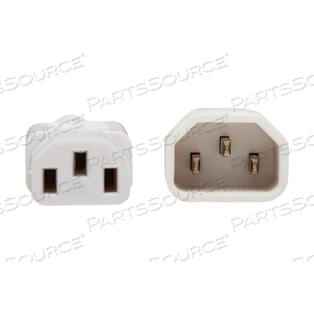 POWER CORD EXTENSION, 3 FT, 15 A, 250 V, 14 AWG, IEC 320-C14 TO IEC 320-C13, WHITE by Tripp Lite POWER CORD EXTENSION, 3 FT, 15 A, 250 V, 14 AWG, IEC 320-C14 TO IEC 320-C13, WHITE by Tripp Lite