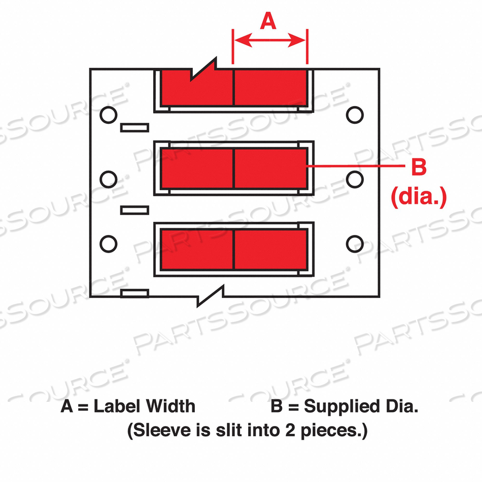 WIRE MARKING SLEEVES 1 IN W 0.645 IN L by Brady Americas