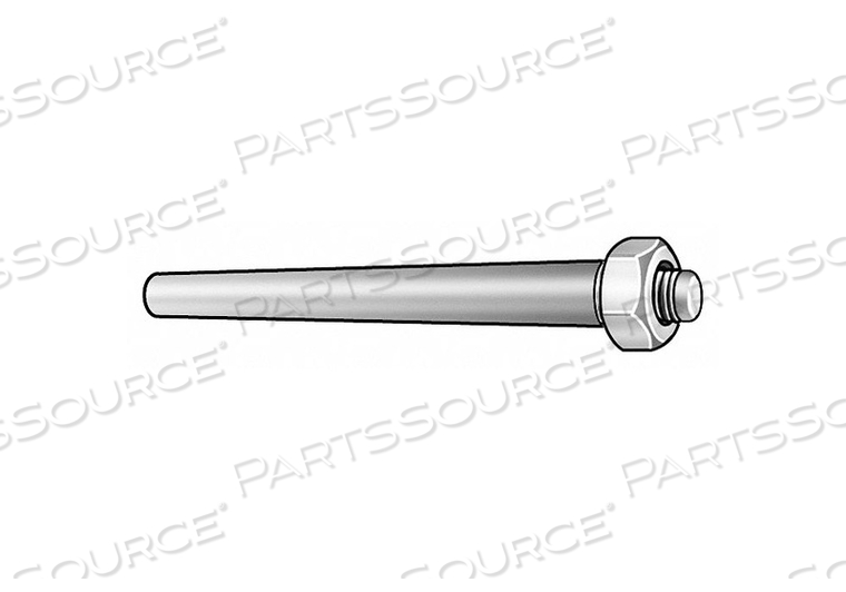 TAPER PIN,#8,0.493 IN DIA,SS, INCH, EXTERNAL THREADED WITH NUT, #8 PIN SIZE, 7/16"-20 THREAD SIZE by Fabory