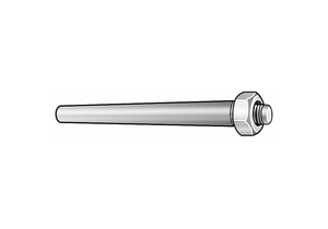 TAPER PIN,#8,0.493 IN DIA,SS, INCH, EXTERNAL THREADED WITH NUT, #8 PIN SIZE, 7/16"-20 THREAD SIZE by Fabory