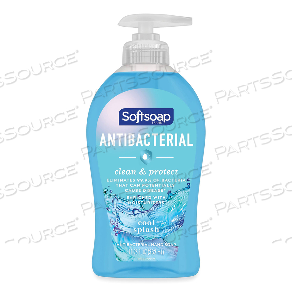 ANTIBACTERIAL HAND SOAP, COOL SPLASH, 11.25 OZ PUMP BOTTLE, 6/CARTON 