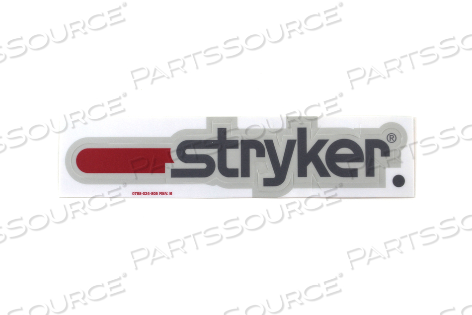 STRYKER LOGO LABEL, HEAD END/FOOT END, RED STRYKER LOGO LABEL, HEAD END/FOOT END, RED
