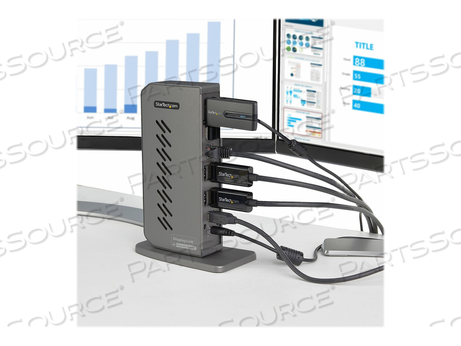 USB-C USB-A DOCK, HYBRID UNIVERSAL USB 3.0 DOCKING STATION FOR USB-C OR USB-A LAPTOP, DUAL MONITOR 4K 60HZ HDMI/DISPLAYPORT, 6X USB-A HUB, G by StarTech.com Ltd. USB-C USB-A DOCK, HYBRID UNIVERSAL USB 3.0 DOCKING STATION FOR USB-C OR USB-A LAPTOP, DUAL MONITOR 4K 60HZ HDMI/DISPLAYPORT, 6X USB-A HUB, G by StarTech.com Ltd.
