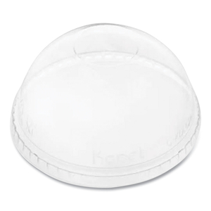 PET LIDS, FITS 12 OZ TO 24 OZ COLD CUPS, NO HOLE DOME LID,,CLEAR, 1,000/CARTON by Karat