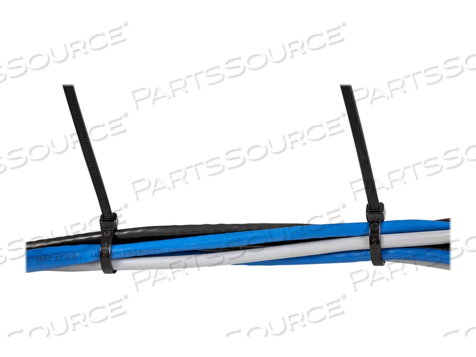 8 IN CABLE TIES - 1/8 IN WIDE, 2-1/8 IN BUNDLE DIAMETER, 50 LB TENSILE STRENGTH, NYLON SELF LOCKING ZIP TIES WITH CURVED TIP BLACK by StarTech.com Ltd.