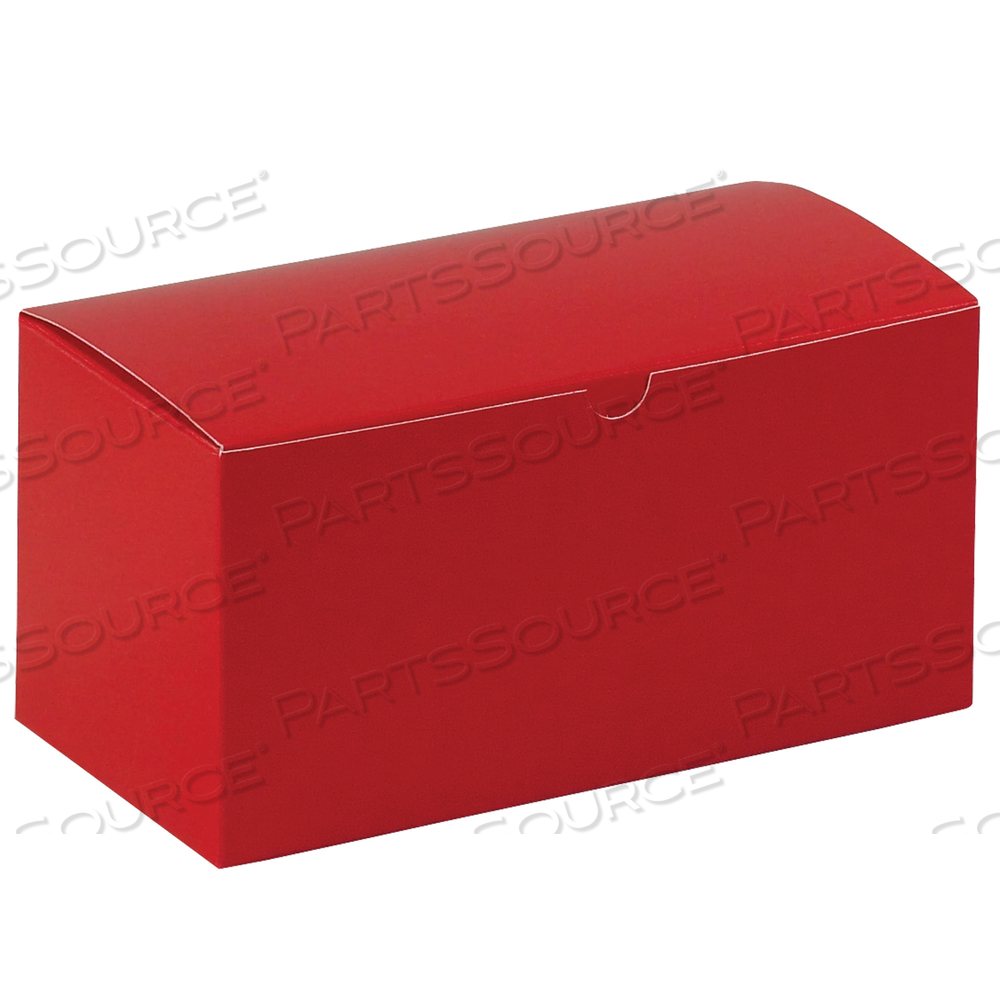 GIFT BOXES, 9" X 4 1/2" X 4 1/2", HOLIDAY RED, 100/CASE by BOX Partners (Box Acquisitions, LLC)