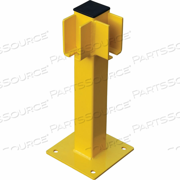 STEEL LIFT-OUT GUARD RAIL CORNER POST, SINGLE-RAIL, 20"H, YELLOW by Beijing Yamei -Tianjin STEEL LIFT-OUT GUARD RAIL CORNER POST, SINGLE-RAIL, 20"H, YELLOW by Beijing Yamei -Tianjin
