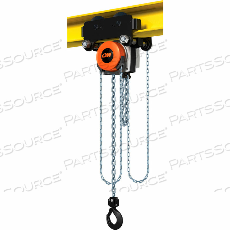 HURRICANE 360 HOIST & TROLLEY COMBO GEARED 3 TON CAPACITY, 15' LIFT by Columbus McKinnon