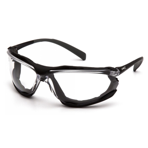 SB9310STM PYRAMEX SAFETY GLASSES, CLEAR H2MAX LENS, BLACK FRAME by Pyramex