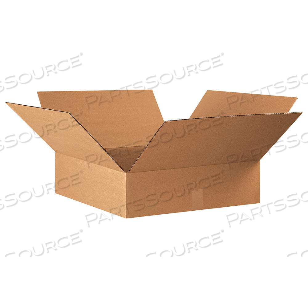 SHIPPING BOX, 22 IN INSIDE LG, 22 IN INSIDE WD, 6 IN INSIDE HT, 32 ECT - FLAT, SINGLE WALL by Approved Vendor