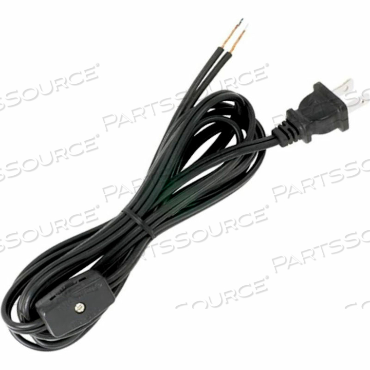 8 FT. SPT-2 CORD SET WITH LINE SWITCH, BLACK by Satco