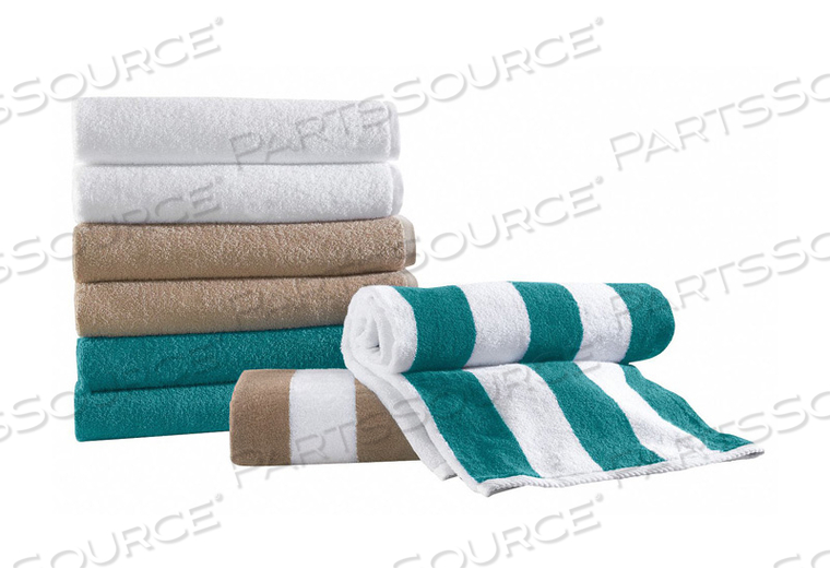 H3911 POOL TOWEL DARK LINEN/WHITE STRIPE PK12 by Martex