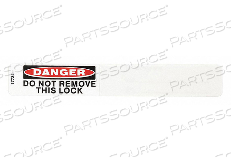 PADLOCK LABEL 3/4 IN H 5 IN W PK25 by Electromark