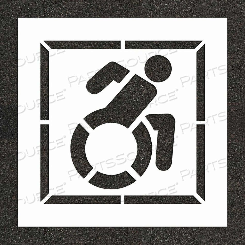 PAVEMENT STENCIL 47 H 47 W 0.063 THICK by RAE Products & Chemicals Corp.