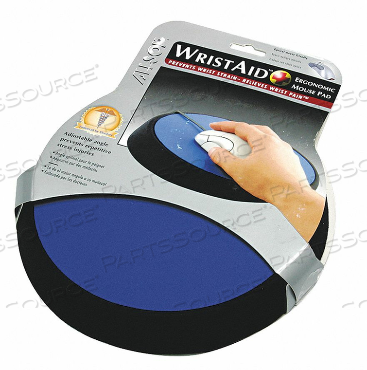 MOUSE PAD W/WRIST SUPPORT COBALT by Allsop